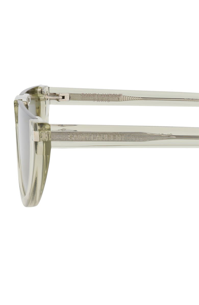 Saint Laurent 58mm Cat Eye Sunglasses, Alternate, color, Green Green Green