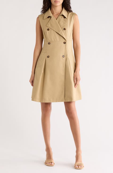 Trey Sleeveless Trench Dress