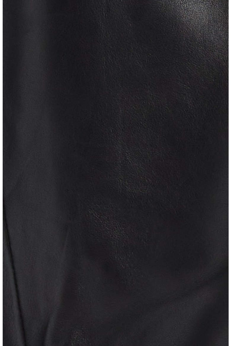Sharp Shoulder Leather Jacket, Alternate, color, 0PA BLACK