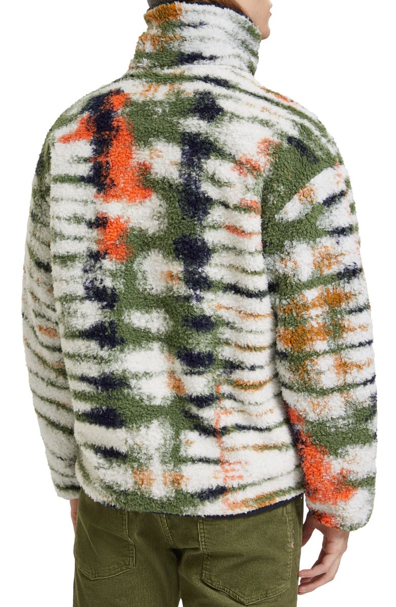 Scotch & Soda Jacquard Tie Dye Fleece Jacket, Alternate, color, 
