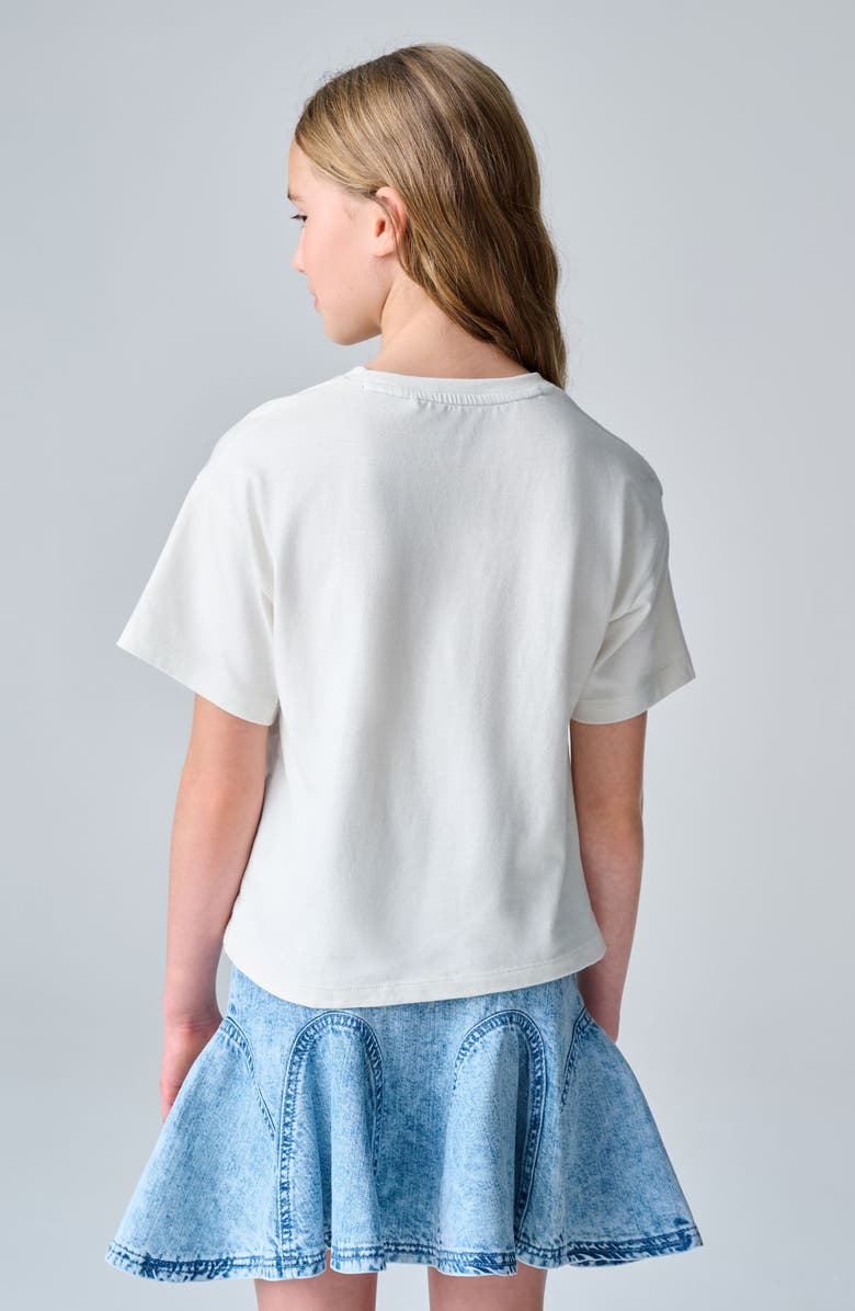 smALLSAINTS by ALLSAINTS Kids' Soleil Ruched Cotton Graphic T-Shirt, Alternate, color, White