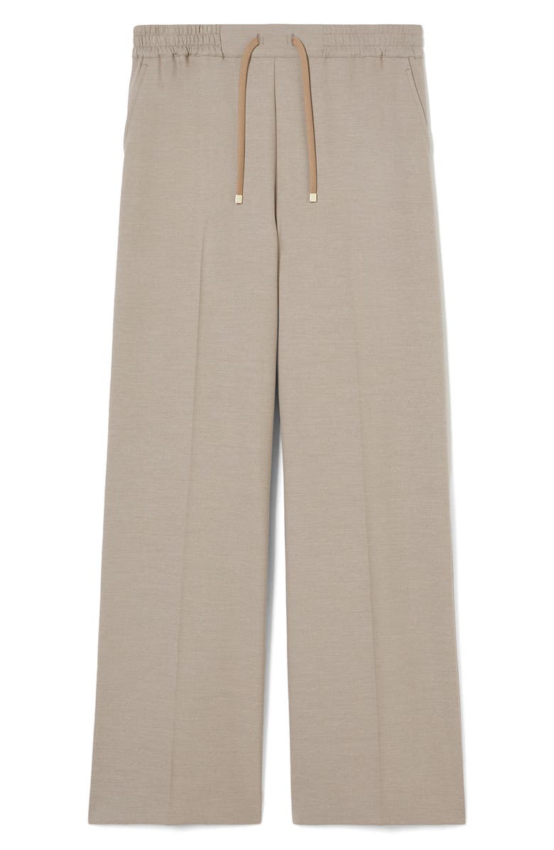 Marina Rinaldi Quota Stretch Twill Drawstring Pants, Alternate, color, Turtledove