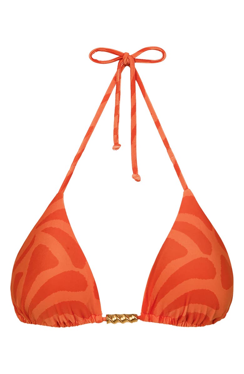 ViX Paula Hermanny Cherie Triangle Bikini Top, Alternate, color, Orange Multi
