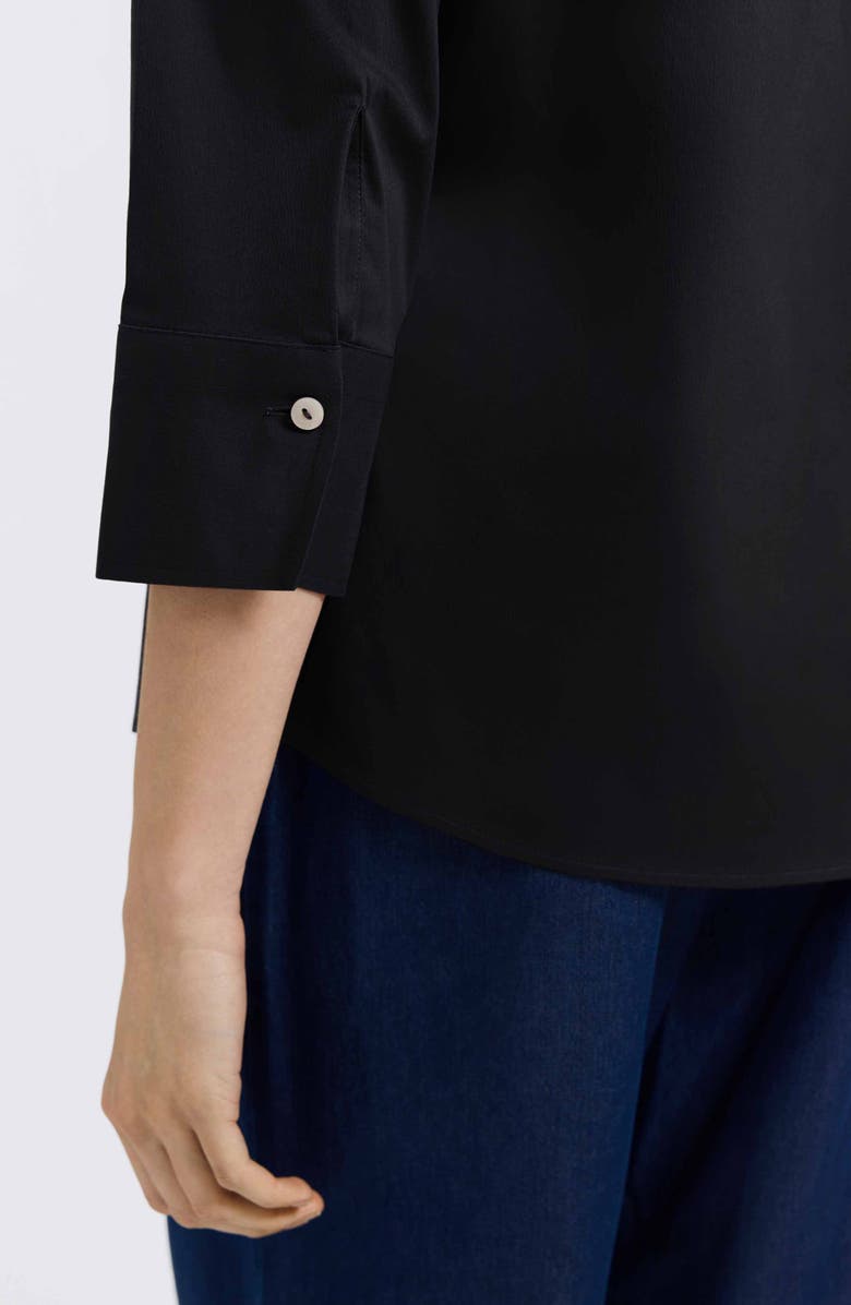 Foxcroft Mary Button-Up Blouse, Alternate, color, Black