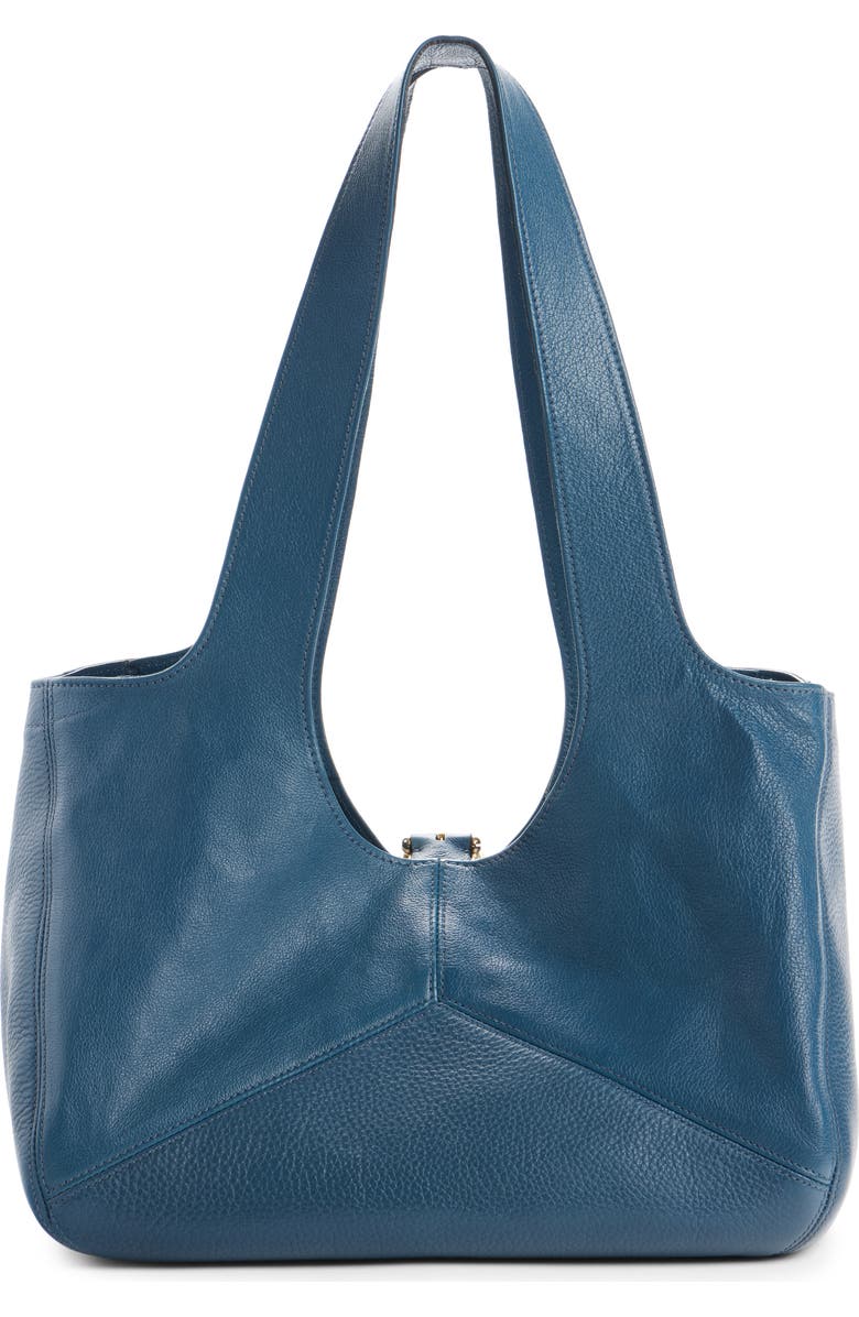 Chloé Medium Balloon Leather Tote, Alternate, color, Tapestry Blue