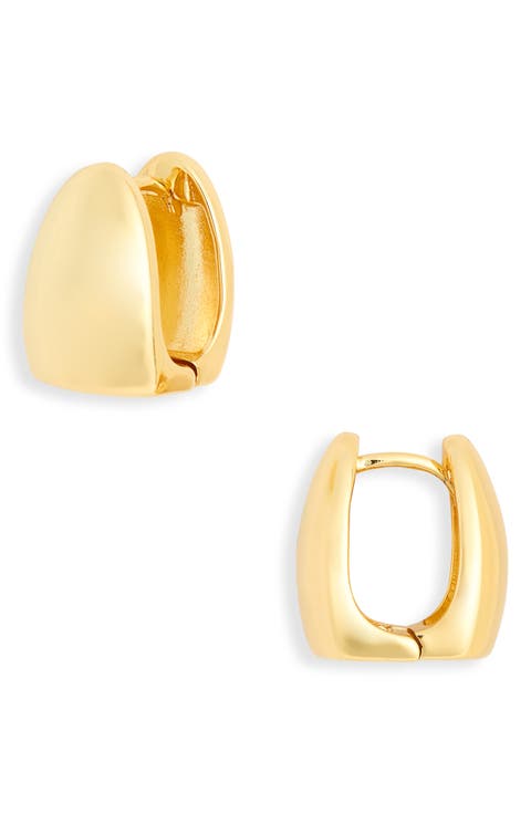 Demi-Fine Dome Huggie-Hoop Earrings