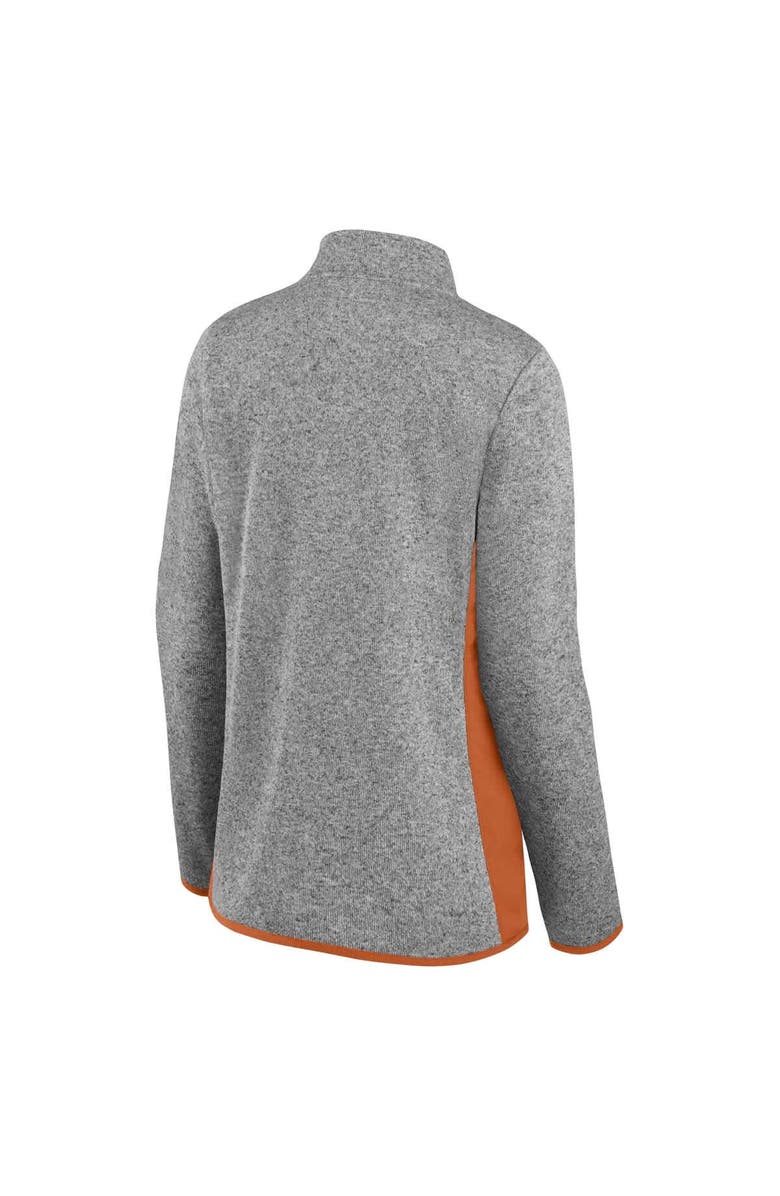 FANATICS Women's Fanatics  Heather Gray Texas Longhorns Block Party Fleece Full-Zip Sweater, Alternate, color, 