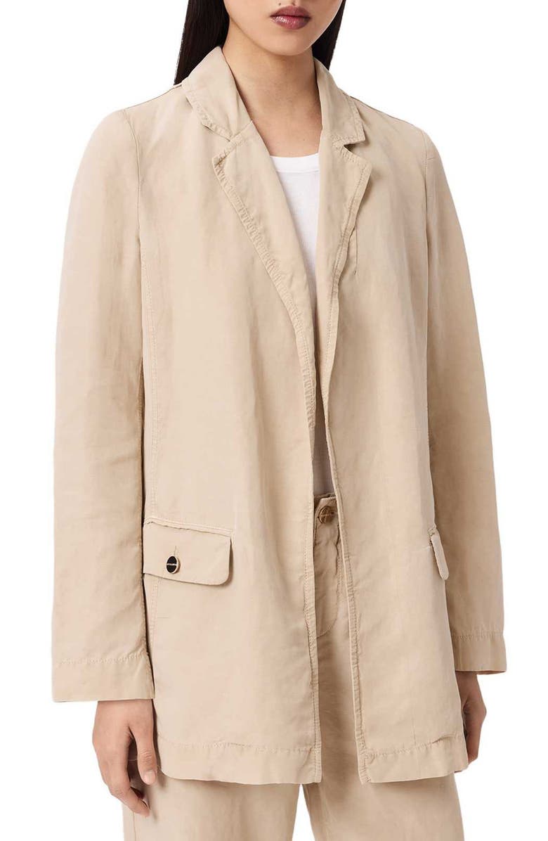 AllSaints Aleida Blazer, Main, color, Taupe Brown