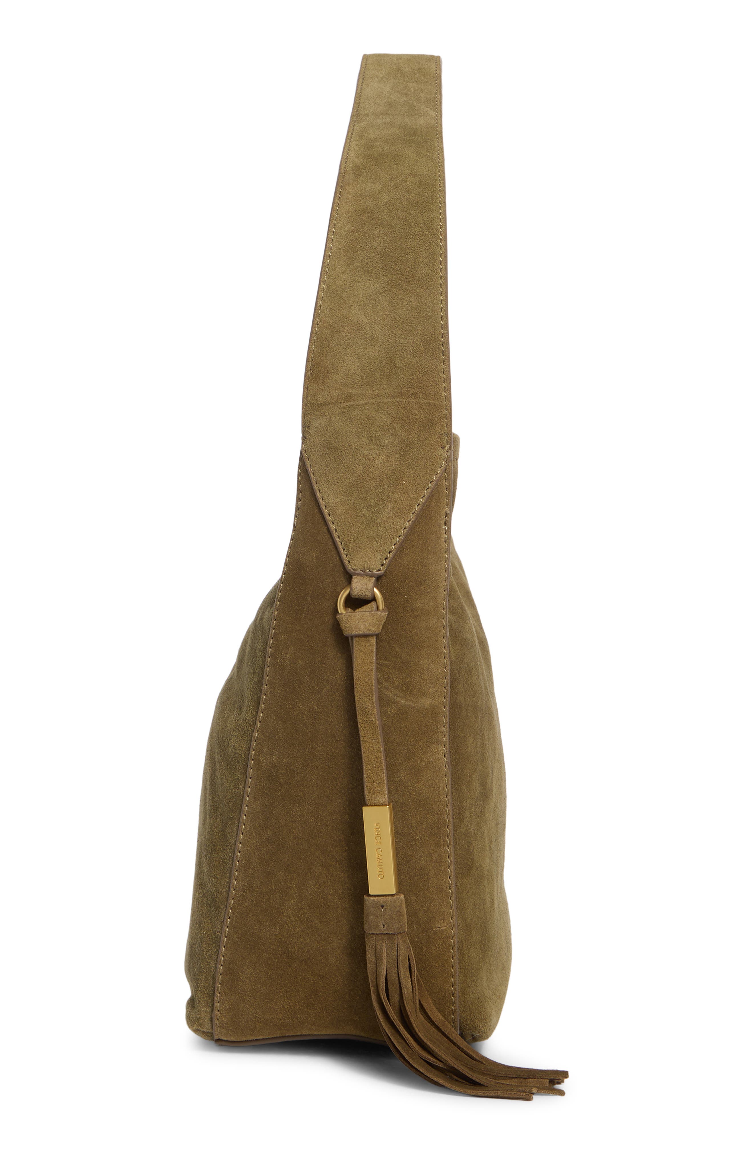 Vince Camuto Aleah Leather Shoulder Bag, Alternate, color, Reishi