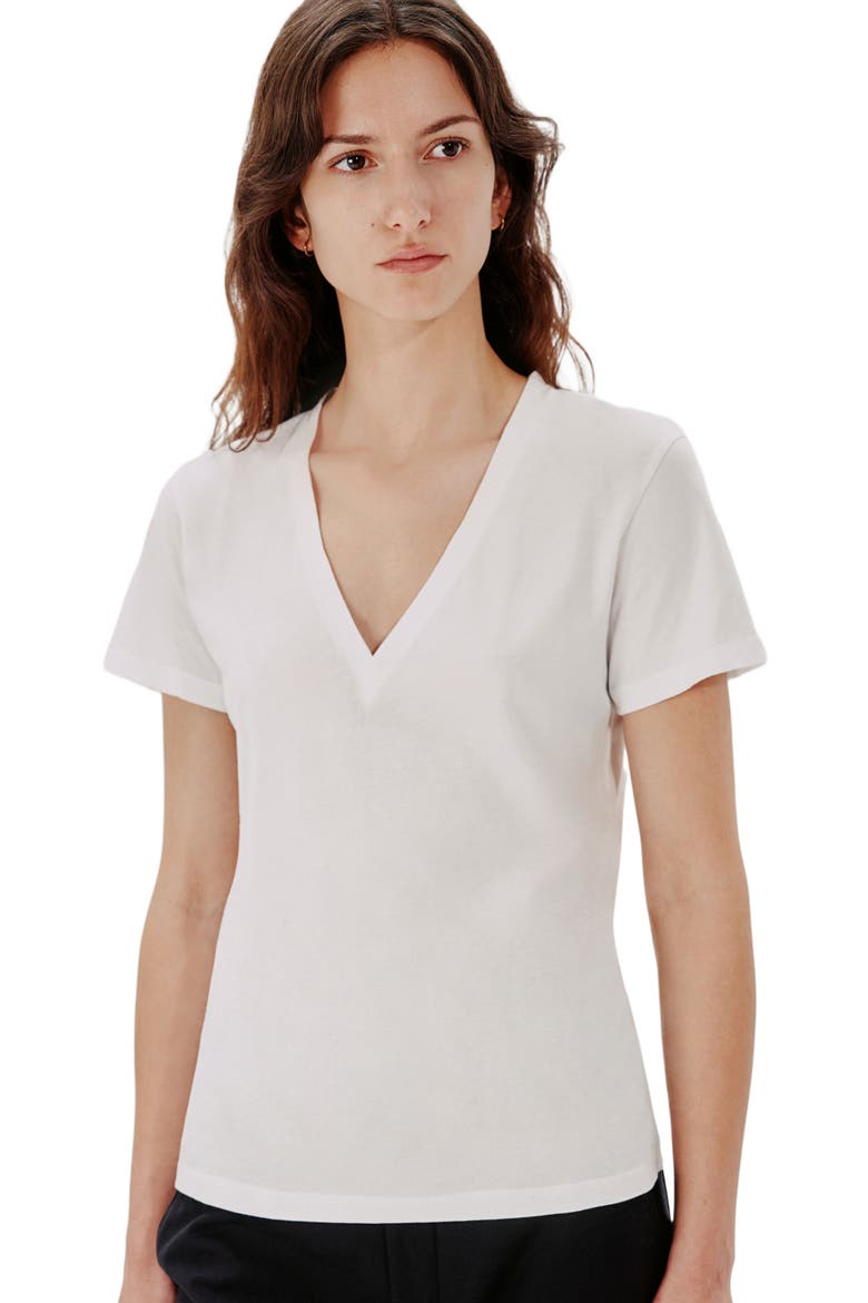V-NECK TEE, Alternate, color, WHITE