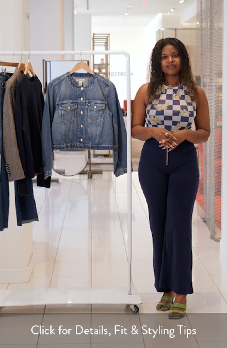 Cocoon Sleeve Crop Denim Jacket, sales video thumbnail