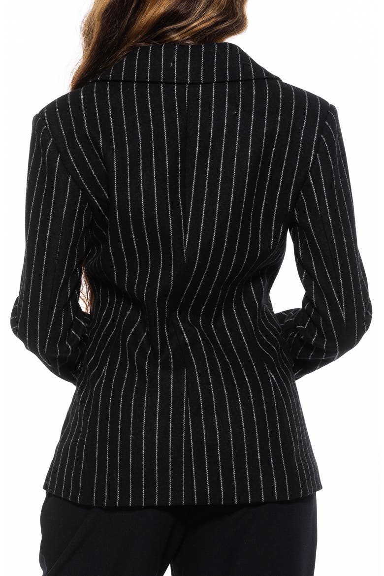 Double Breasted Blazer, Alternate, color, BLACK STRIPE