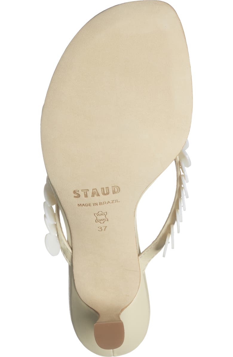 STAUD Freja Embellished Thong Sandal, Alternate, color, Cream