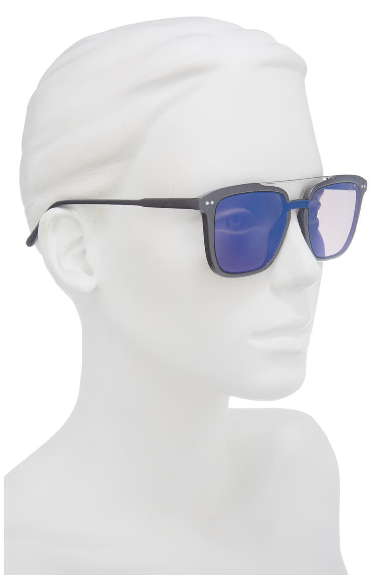 119mm Oversize Square Shield Sunglasses, Alternate, color, GREY