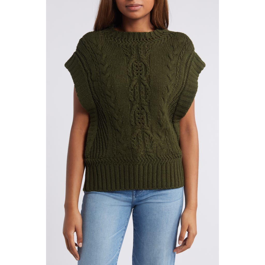 Wit & Wisdom Cable Stitch Sweater In Wintergreen