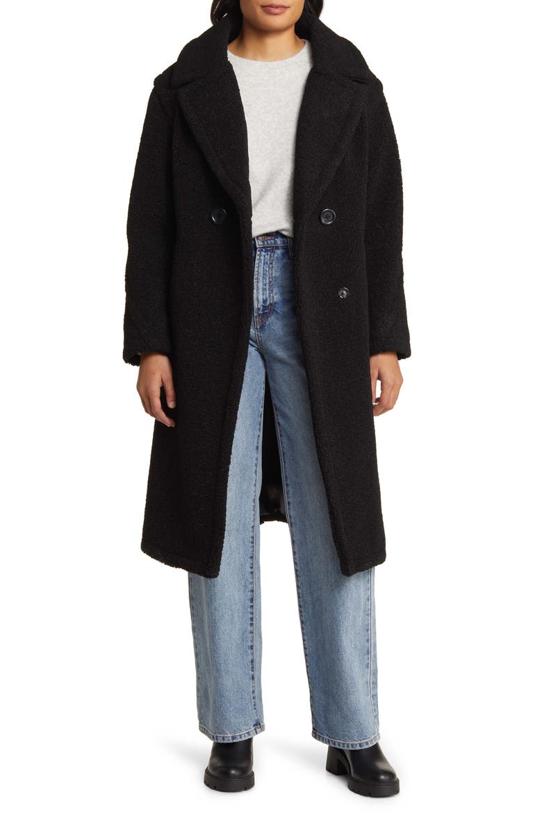 Teddy Coat, Alternate, color, BLACK