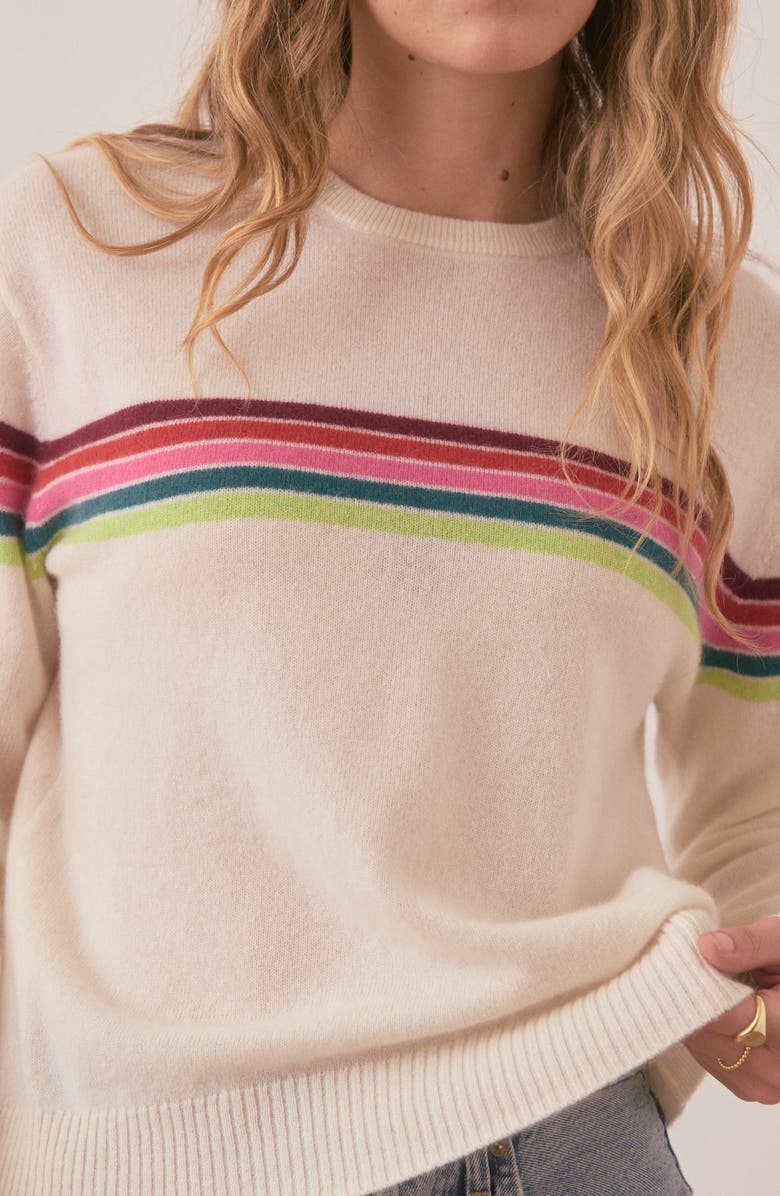 Marine Layer Harper Stripe Cashmere Sweater, Alternate, color, Multi Stripe