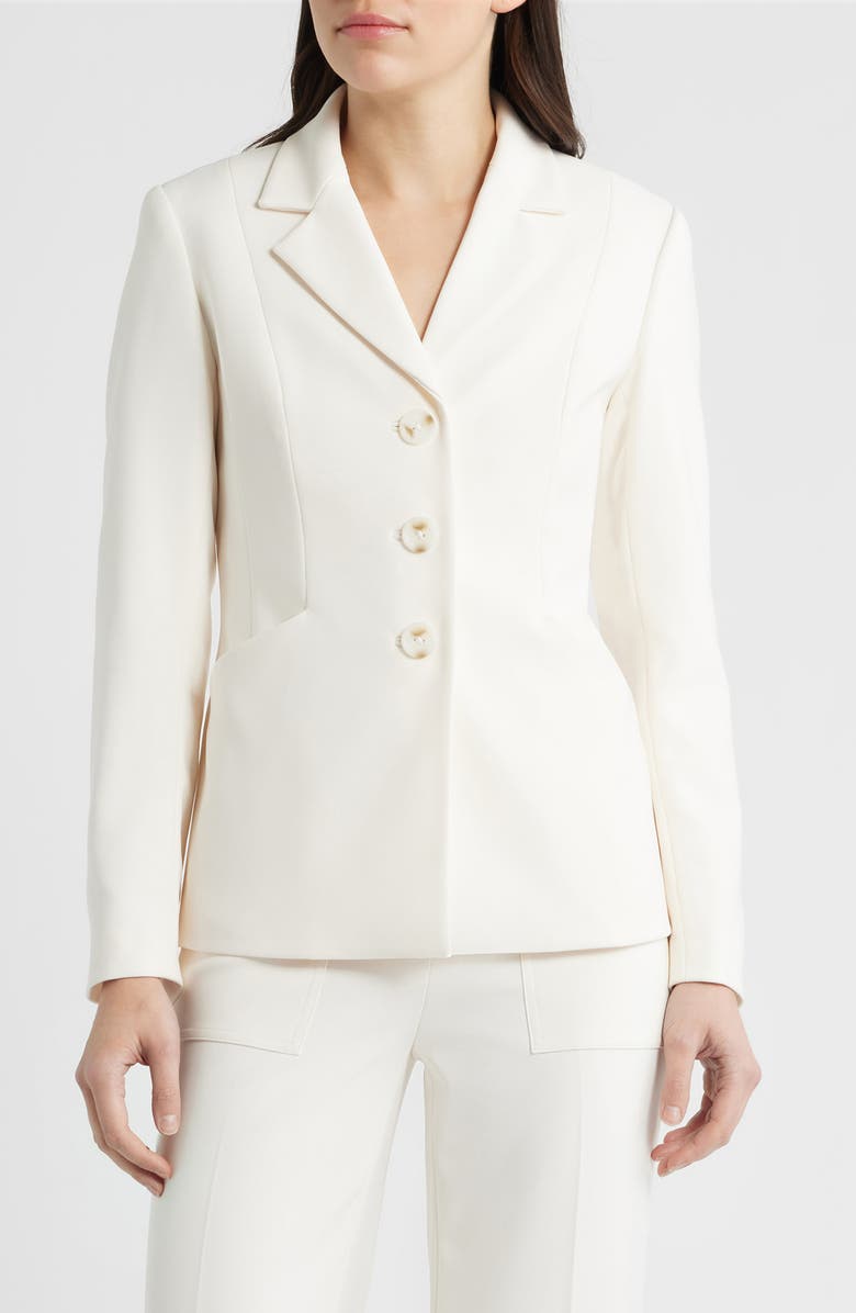 Anne Klein Notch Collar Jacket, Main, color, White Dove