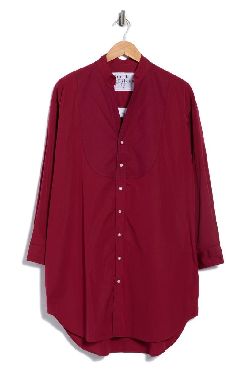 Frank & Eileen Tori Surplice Neck Button-Up Shirt Dress, Alternate, color, Solid Red