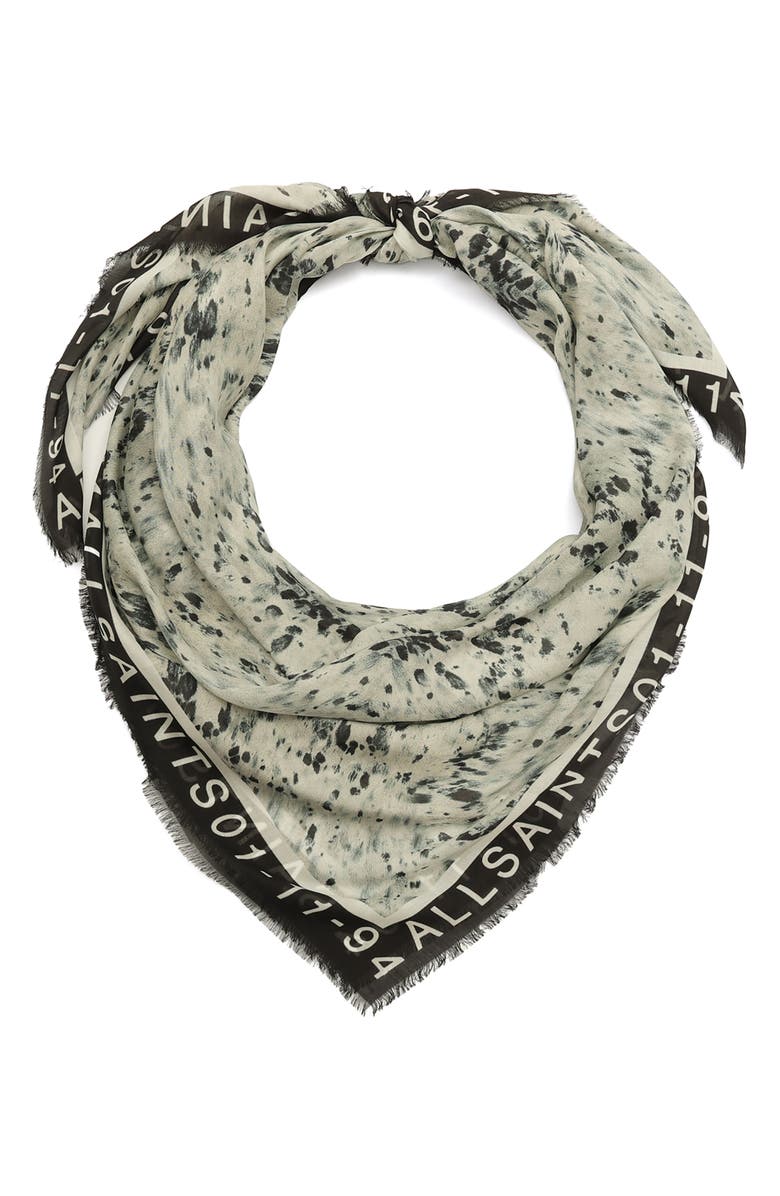 AllSaints Canter Large Square Scarf, Main, color, Ecru White