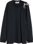 Area Crystal Knot Cutout Long Sleeve T-Shirt