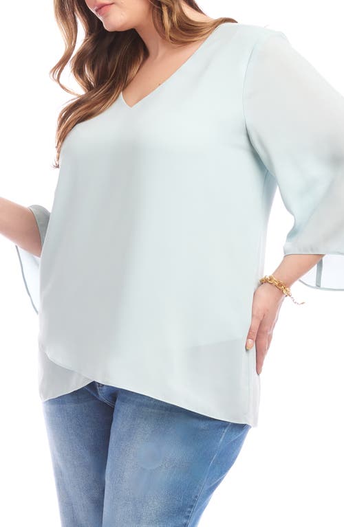 Karen Kane Plus Size Crossover Hem Top In Fiji