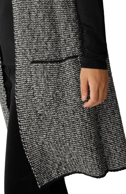 Eileen Fisher Cotton Blend Long Vest In Gray