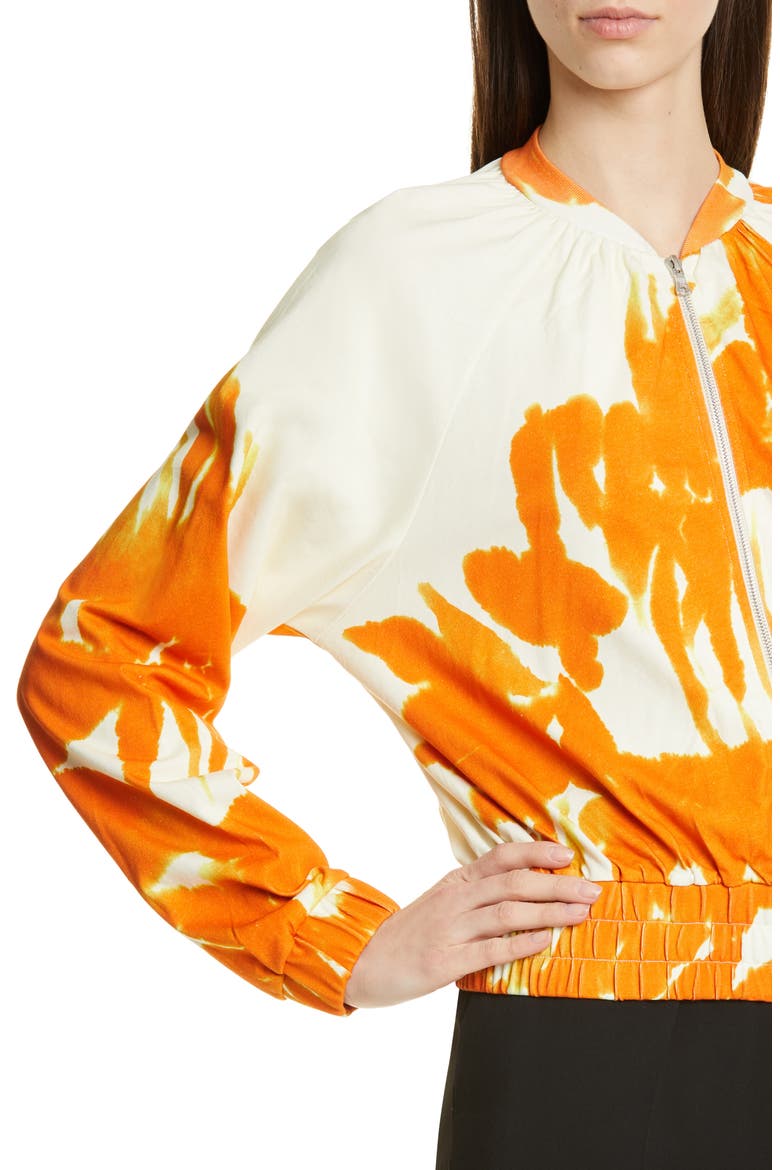 Hao Brush Print Bomber Jacket, Alternate, color, 353-ORANGE