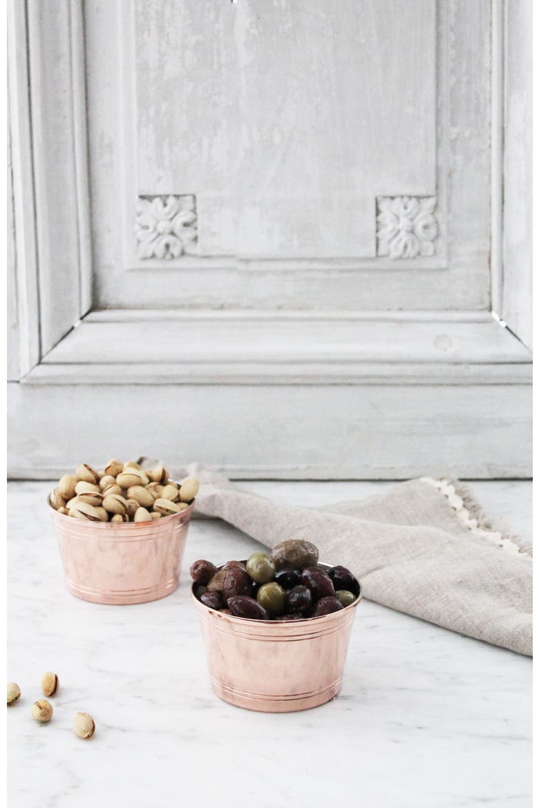 Vintage Inspired Copper Art Deco Bowls Set/2, Alternate, color, Copper