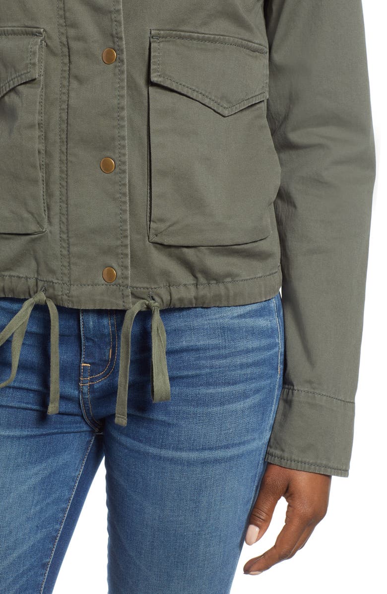 Caslon<sup>®</sup> Front Pocket Utility Jacket, Alternate, color, 