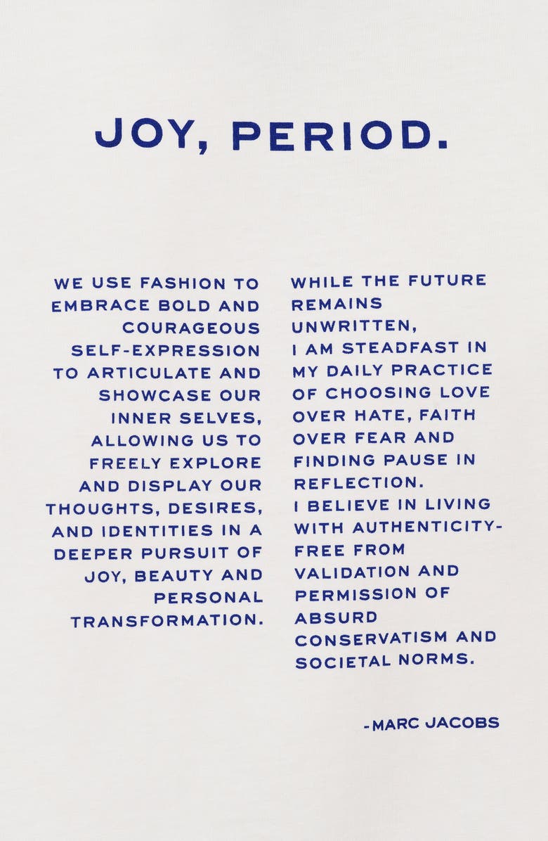 Marc Jacobs Joy, Period Slim Cut Graphic T-Shirt, Alternate, color, White