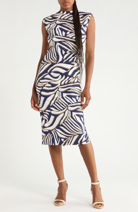 Darrius High Neck Midi Dress