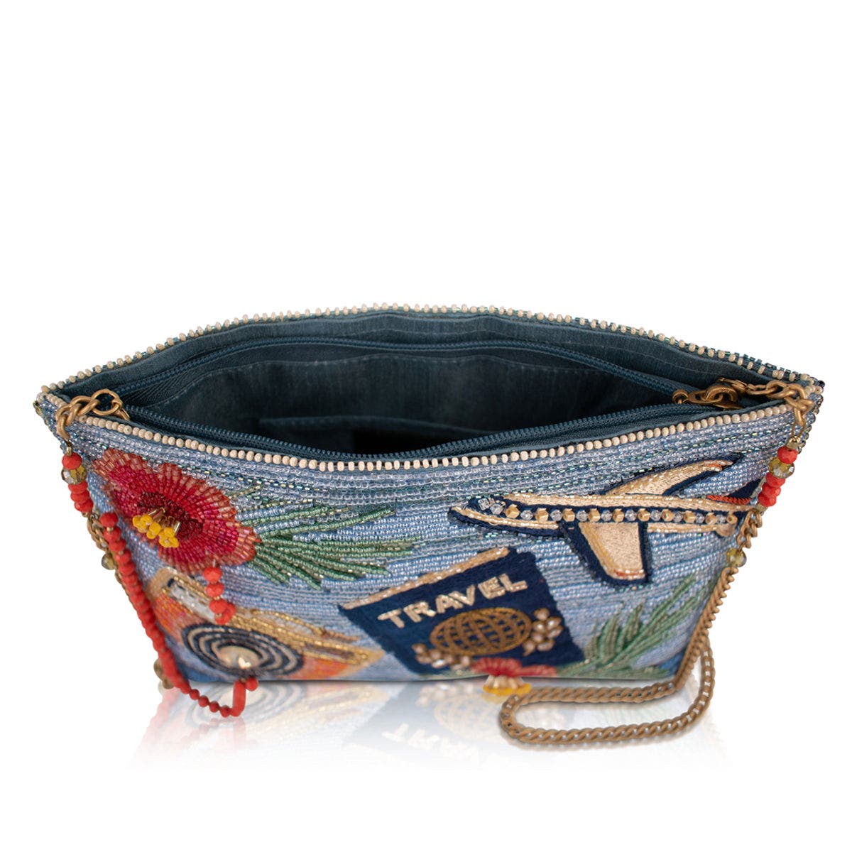 Mary Frances Accessories Where to Next? Crossbody Handbag, Alternate, color, Blue