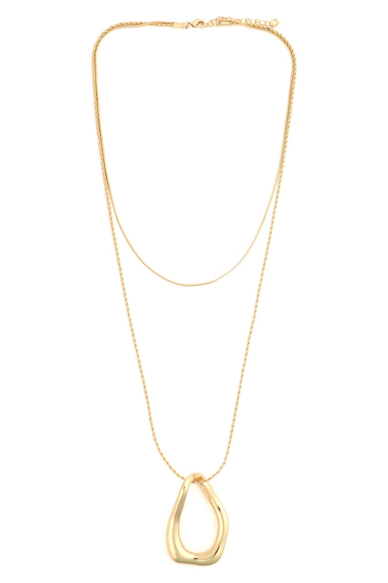Layered Pendant Necklace, Main, color, GOLD