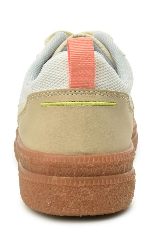 Nicole Miller Low Top Mesh Sneaker In Natural Multi