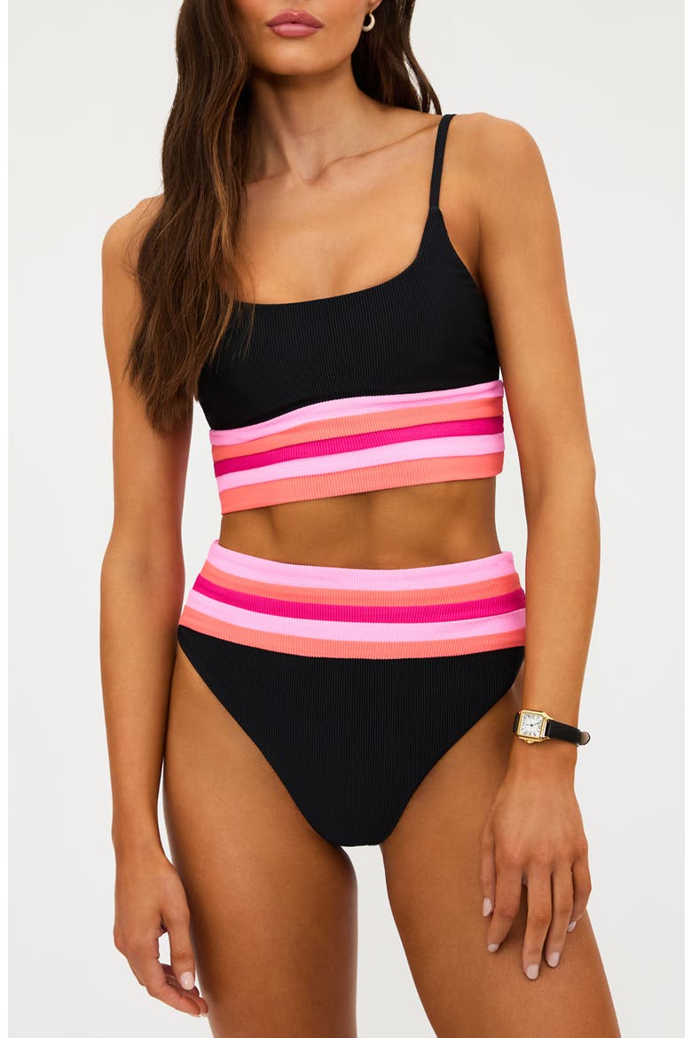 Mae Colorblock Bikini Top, Main, color, RUBY COLORBLOCK