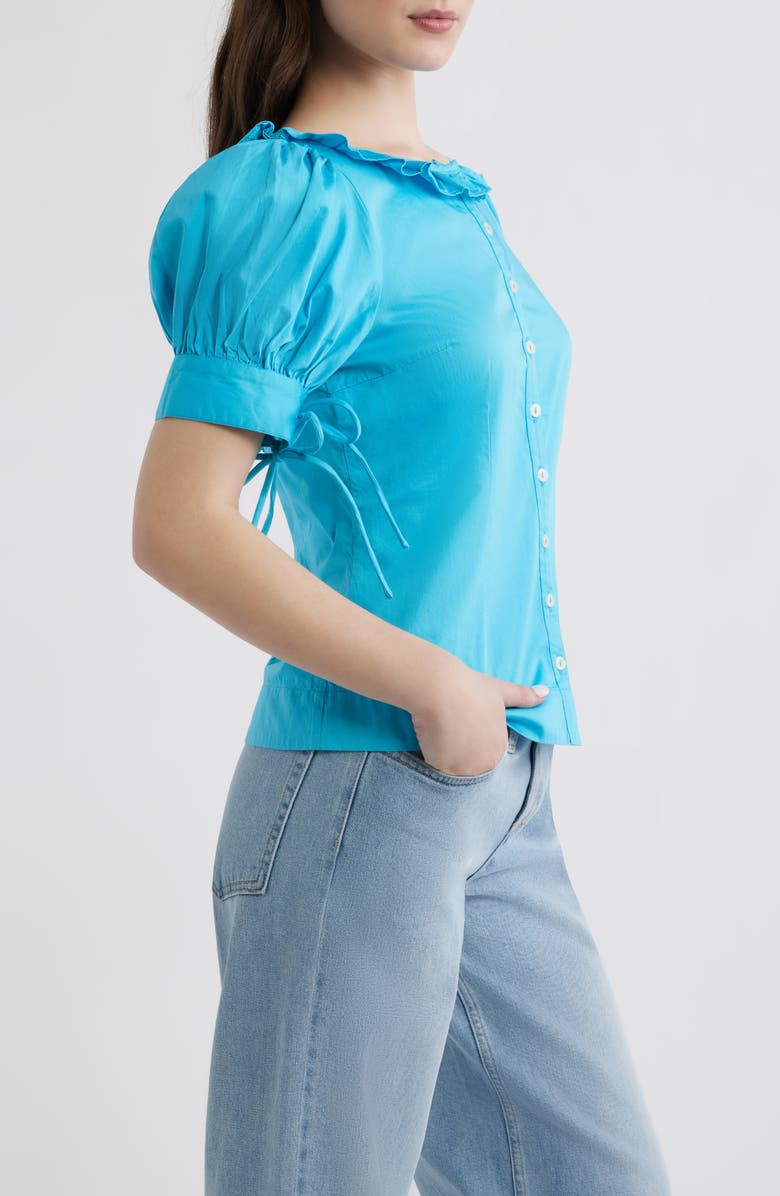 Damson Madder Anke Organic Cotton Button-Up Shirt, Alternate, color, Blue