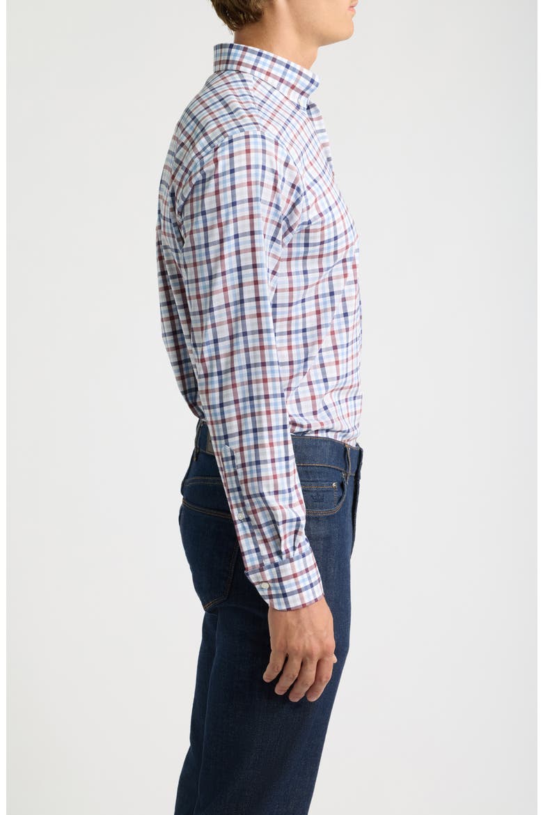 Elliot Checked Stretch Sport Shirt, Alternate, color, LAKESIDE