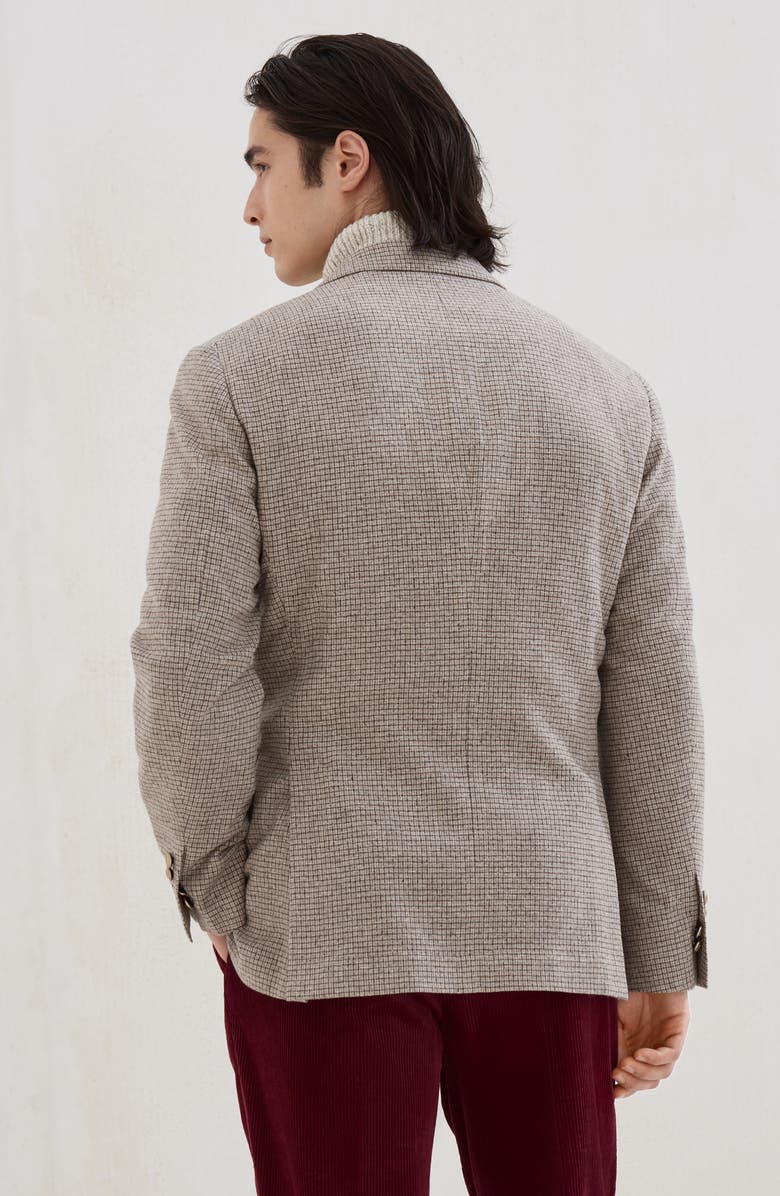 Brunello Cucinelli Flannel blazer, Alternate, color, Bark