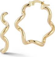 Ember Fine Jewelry 14K Gold 22mm Twist Hoop Earrings
