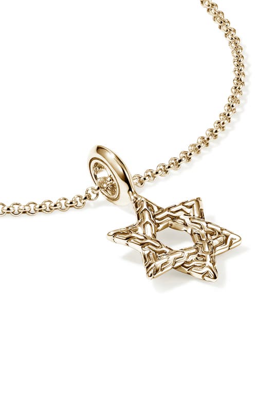 John Hardy Jh Essentials Star Of David Pendant Necklace In Gold