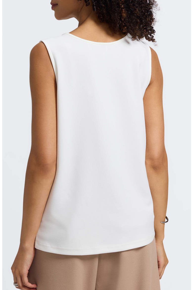 Callie Sleeveless Crepe Knit Top, Alternate, color, ECRU