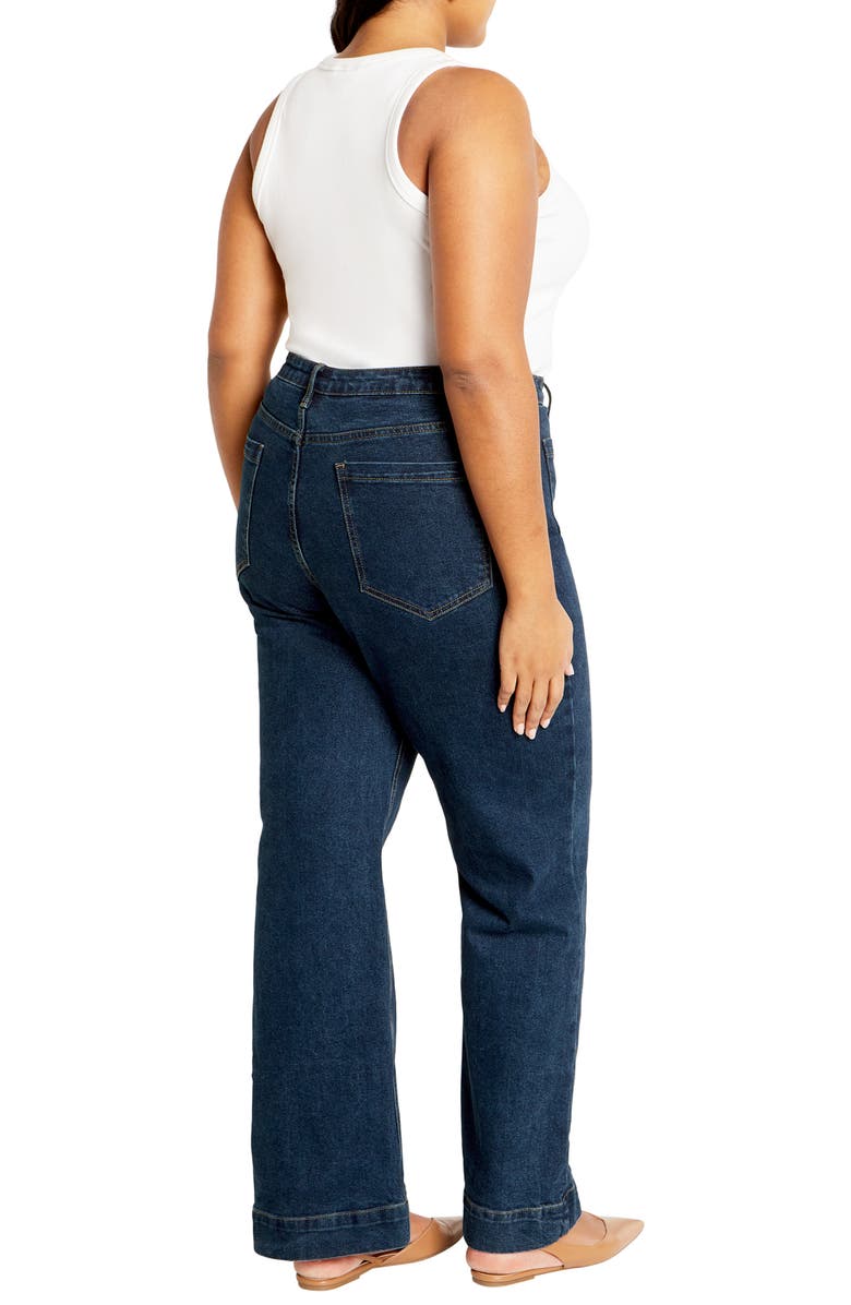 City Chic Amber Patch Pocket Flare Jeans, Alternate, color,
