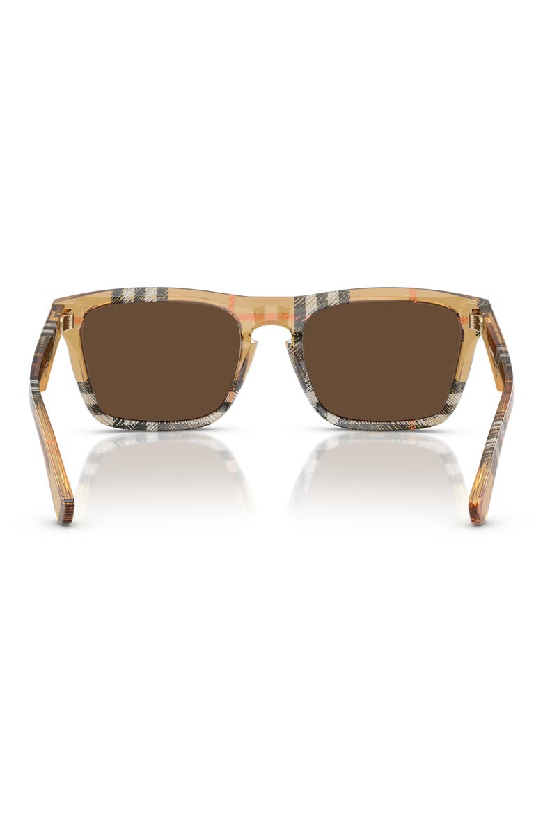 57mm Square Sunglasses, Alternate, color, LIGHT BROWN