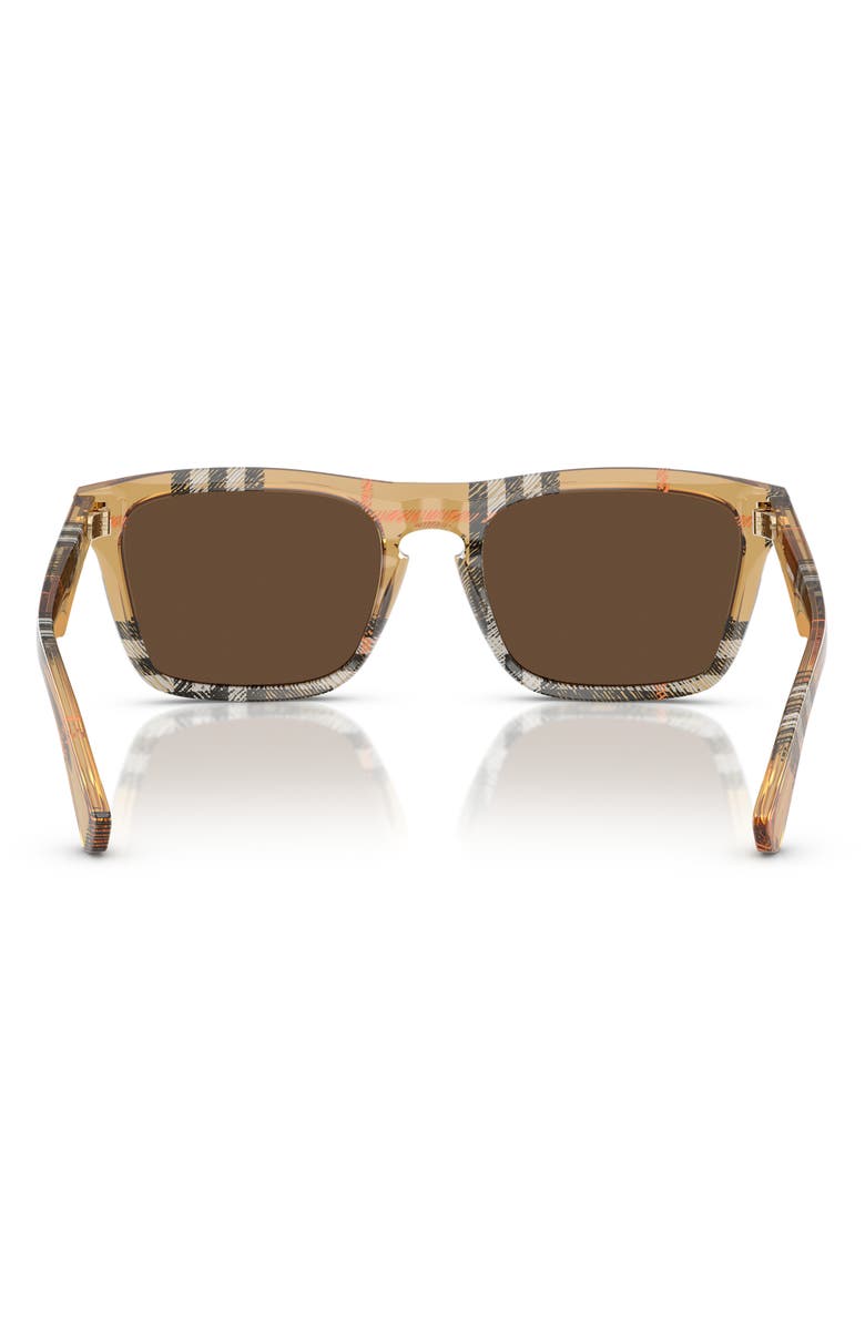 Burberry 57mm Square Sunglasses, Alternate, color, Light Brown