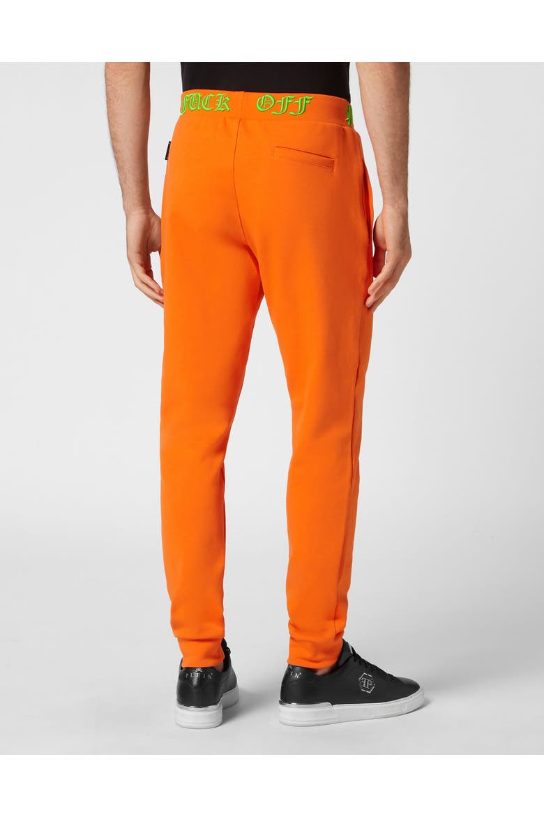 Jogging Trousers Skull&Amp;Bones Men, Alternate, color, Orangefluo