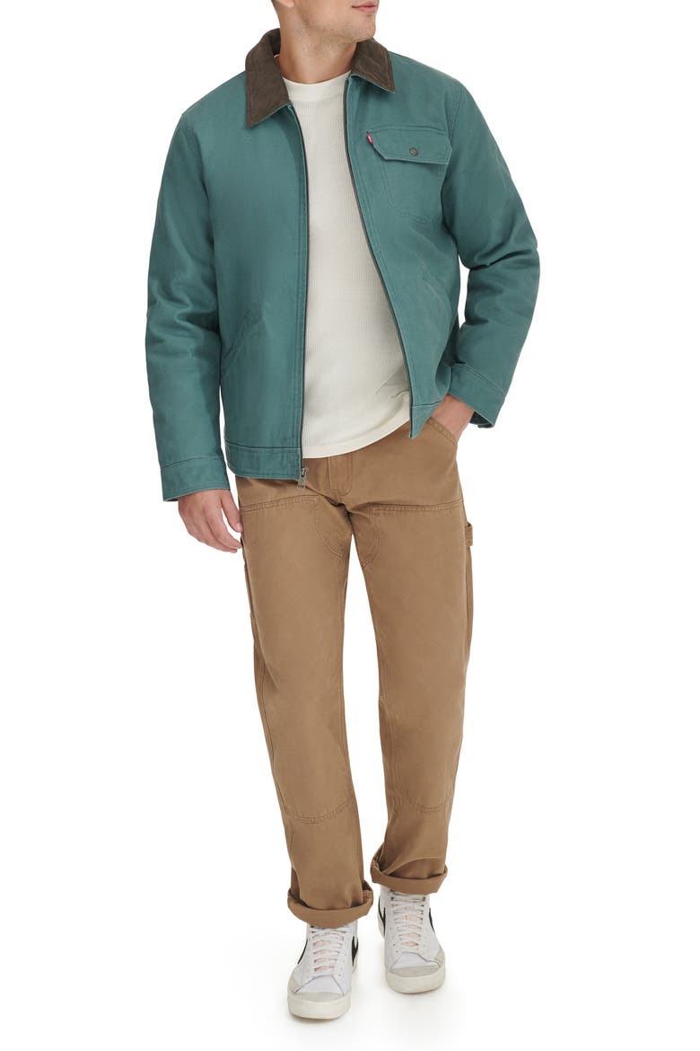 Corduroy Collar Workwear Jacket, Alternate, color, ATLANTIS