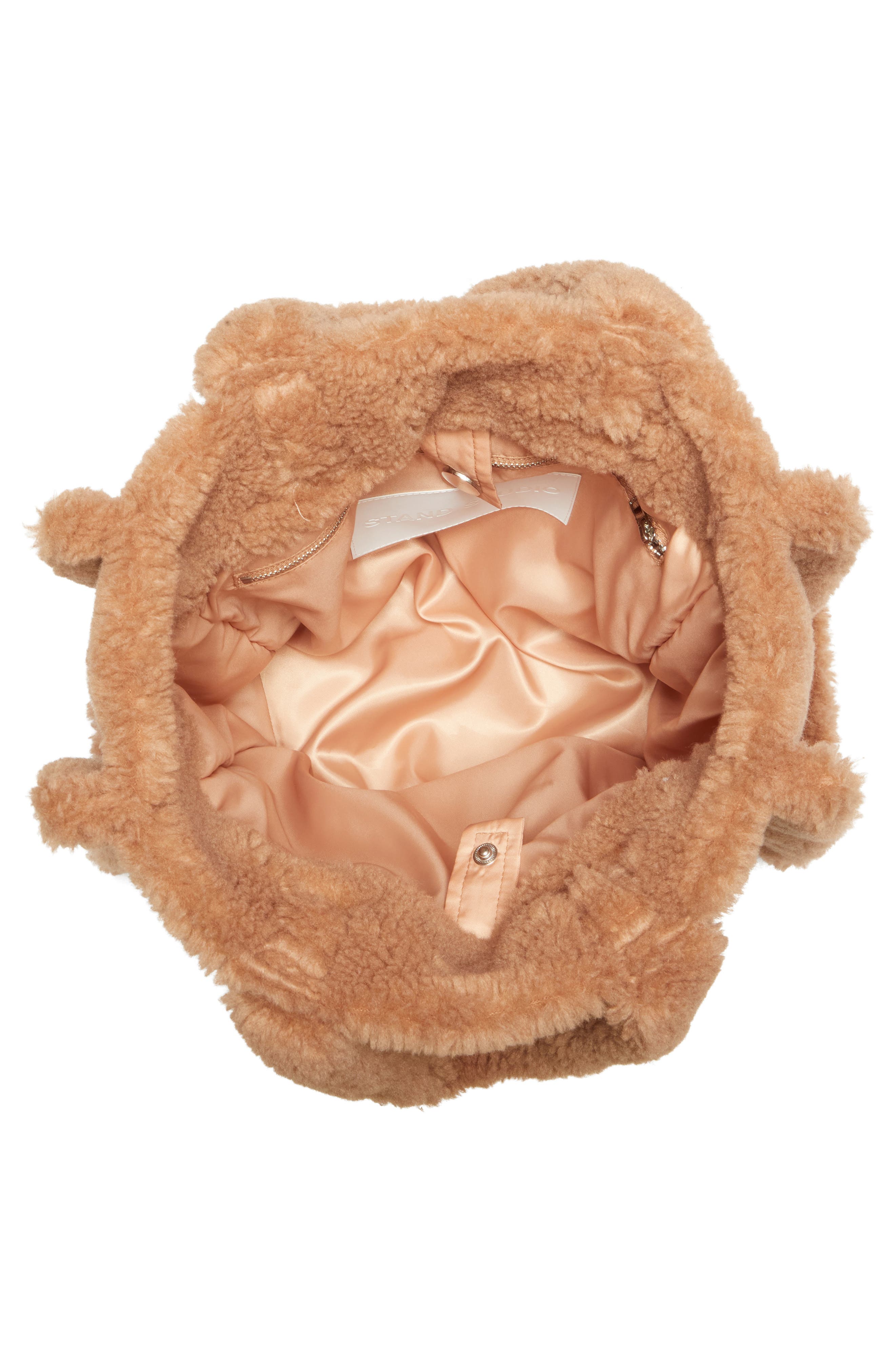 Stand Studio Medium Lolita Faux Shearling Teddy Tote, Alternate, color, 
