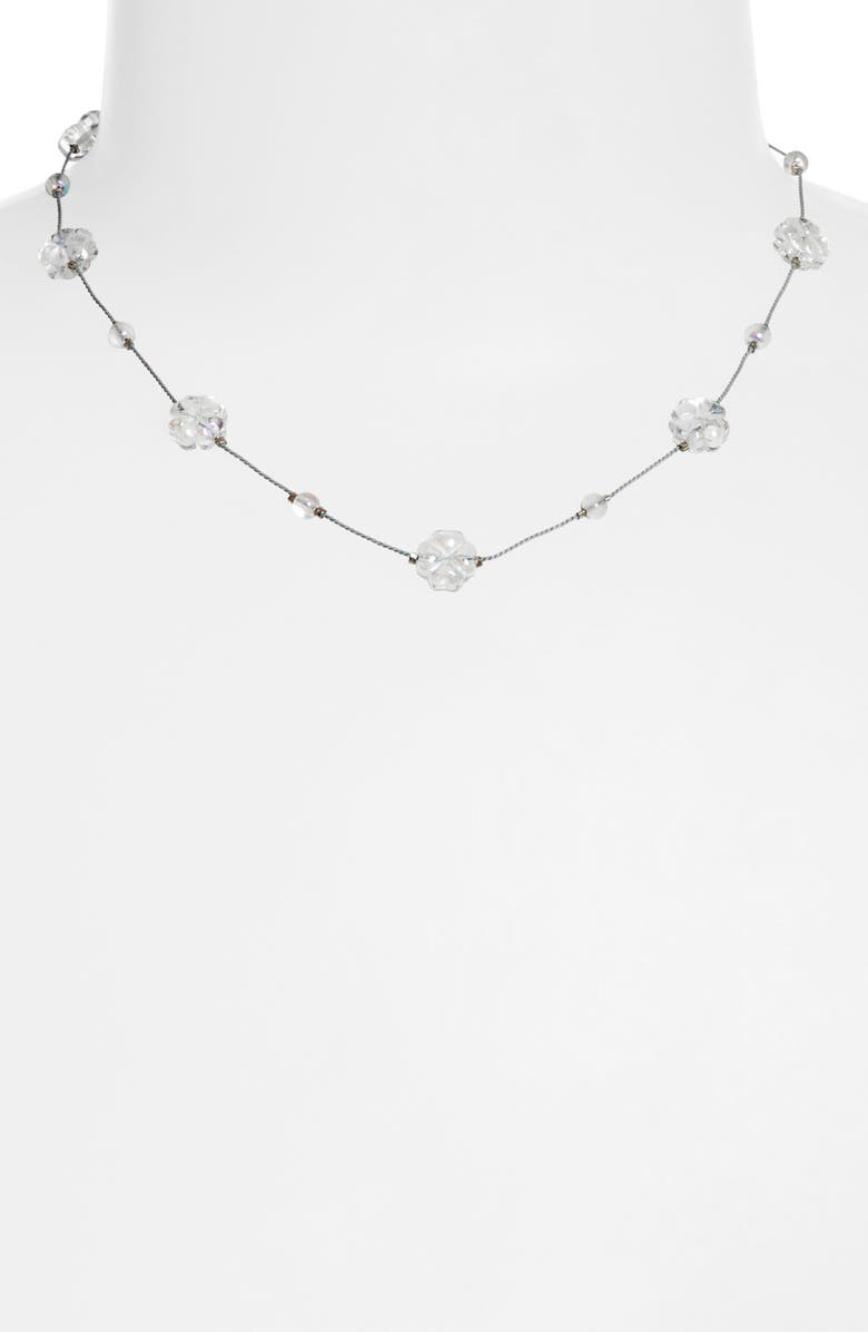Isshi Desnuda Station Necklace, Main, color, Glimmer