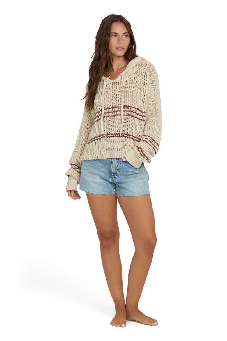 Dawn Sweater Hoodie, Alternate, color, WHITE CAP